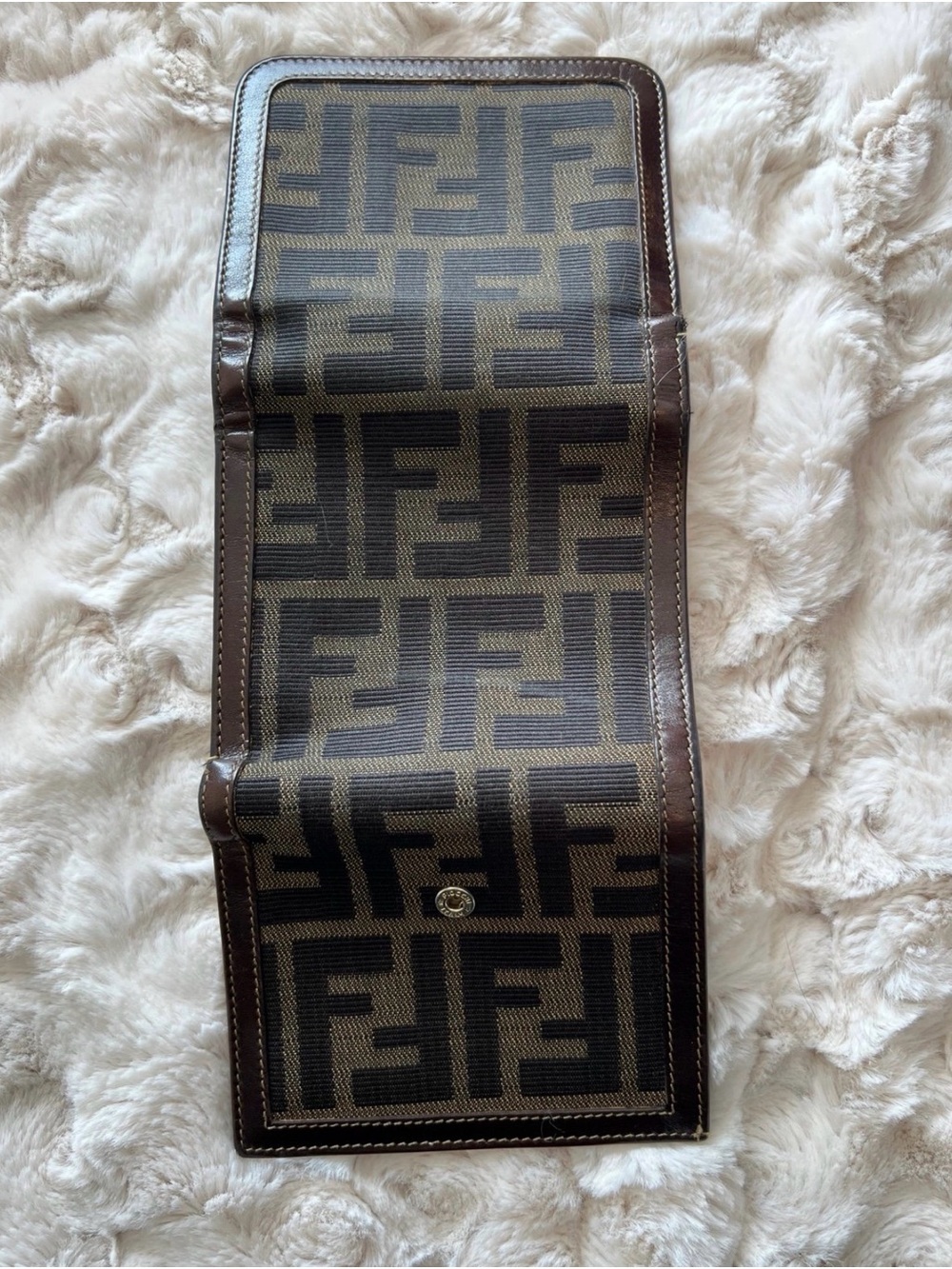 Fendi Zucca Monogram Canvas & Leather Trifold Wallet - Picture 4 of 10